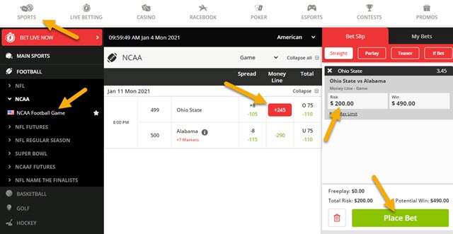 How To Bet On 2021 College Football National Championship in the USA